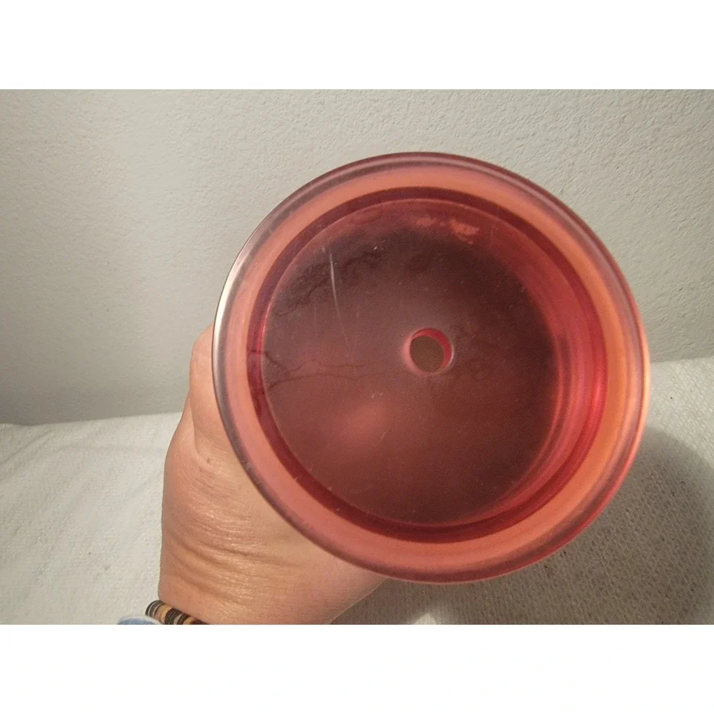 Starbucks‎ Stainless Steel Pink Halo cup tumbler 24oz 2022 No Straw EUC